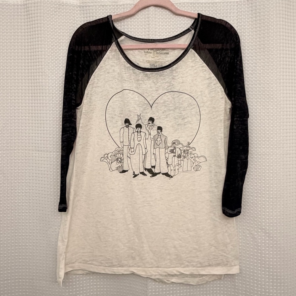 The Beatles burnout all you need is love graphic 3/4 sleeve M